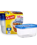 Medium Rectangle Food Storage Containers With Lids, BPA Free Plastic, Airtight Leak Resistant, Microwave Safe, 5 Count