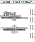 Heavy Duty Pivot Door Hinge System With 360 Degree Rotation For Bookcases And Hidden Doors Stainless Steel parts