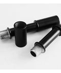 Top Tier Four Pack Black Lamp Stem Extension Kit Two Inch Straight Pipe Rods With Solid Couplings M10 Double Threaded Hardware.