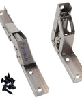 2 Pack 90 Degree Folding Door And Shelf Hinge with Buffer Hydraulic for Soft Open and One Hand Open Quiet Close Heavy Duty