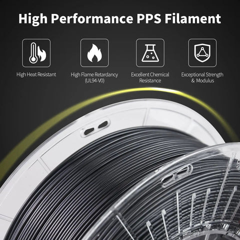 Heavy Duty Pps Filament For Fdm 3D Printers Engineering Grade 175Mm Diameter 1Kg Spool Flame Retardant Ul 94 V0 Heat Chemical Resistant Rock Solid Build Smooth Runs All Day Long