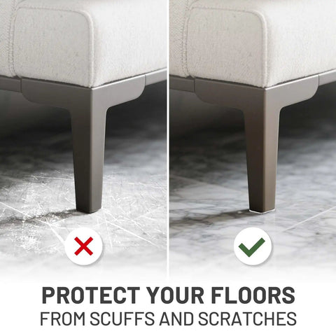 40 Count Non Slip Furniture Pads Set With Grippy Self Adhesive Silicone Cushions Anti Vibration And Silent Performance Reusable Floor Protectors For Tables Sofas Beds And Hardwood Floors Leaves No Residue