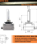 Upgrade Your Audi HID Headlights With Dope D3S Xenon Bulbs 6000K Cool White Bi-Xenon Projector Lights 2 Pack bulb diagram and dimensions