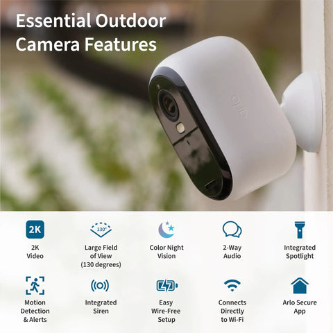 Outdoor Wireless Security Cameras Bundle With 2K Video, Battery Powered Two Camera System, Person Recognition shown