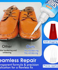 Comparison of shoe repair with Heavy Duty Shoe Glue 35g Waterproof Fast Drying Adhesive For Sole Repair On Sneakers, Leather Boots, Sandals And Handbags.