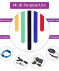 Multi-purpose 60 Pack Reusable Cable Ties Set With 8 Inch 20 Pieces 6 Inch 20 Pieces And 4 Inch 20 Pieces in five colors for cable organization