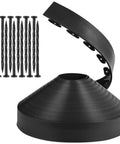 4 Inch UV-Resistant Landscape Edging Kit, 200 Ft Black Lawn Border Roll With 180 Spikes, Flexible PE Plastic Garden Edge