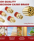 50 Piece Quick Push To Connect Fittings Kit Brass Male Straight Adapters NPT For One Quarter And Three Eighths Inch Tubing DOT Approved Air Line Fittings For Air Brakes Suspension And Hose Repair high quality brass fittings durability and resistance features