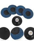 5 pack of 3 Inch Zirconia Flap Disc Sanding Wheel For Die Grinder With Fused Alumina Abrasive 40 To 120 Mesh.