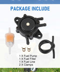 Package contents of Universal Fuel Pump Replacement For Kohler 17Hp To 25Hp Small Engine Mowers And Tractors Compatible With Honda Yamaha John Deere.