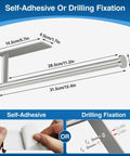 Diagram of Stainless Steel Paper Towel Holder With Self Adhesive Or Drilling Mount Brushed Nickel Finish, showing dimensions and installation