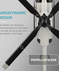 Top view of Brushless RC Helicopter With 6 Axis Gyro And Altitude Hold, One Key Takeoff Landing, showing propeller blade design