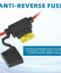 Anti-reverse fuse detail for Premium DC DC Step Down Converter Boasts 20 Amp 240 Watt Muscle To Transform 24V 36V 48V To Rock Solid 12V Output.