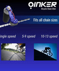 Bike Chain Oiler And Cleaner Tool For Bicycles Fast Clean And Simple Lubrication Attaches To Standard Aerosol Cans, fits all chains