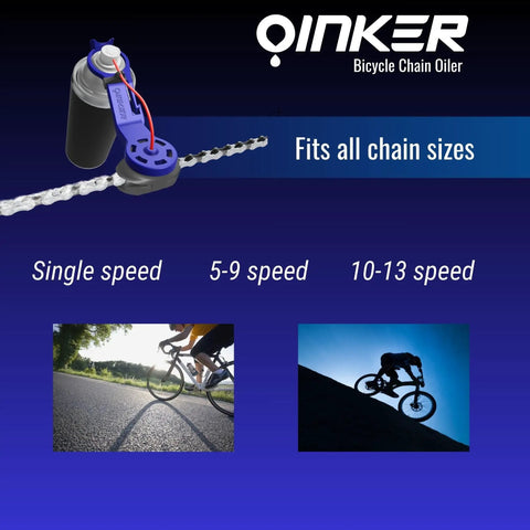 Bike Chain Oiler And Cleaner Tool For Bicycles Fast Clean And Simple Lubrication Attaches To Standard Aerosol Cans, fits all chains