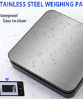 110 Lb Digital Postage Scale With LCD Display And Hold Tare Function, wireless LCD range, stainless steel waterproof pan