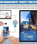 Straight Up A Slick Smart Split Screen Digital Signage Display For Restaurant Advertising Commercial Media Player With Hd Lcd Panel And Ultra Wide Viewing Angle, showcasing cloud management features.