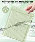 Mint Green Bubble Mailers 6x10 Outer, 6x9 Usable Size Self Seal Padded Envelopes Waterproof Bulk Mailers For Small Business Shipping