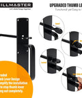 Self Closing Thumb Gate Latch For Wooden Metal And Vinyl Fences Built Tough Heavy Duty Black Finish with upgraded thumb lever
