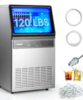 Top Notch Commercial Ice Maker Cranking Out 120 Lbs Daily With Slick Under Counter Design, Built In Self Cleaning, And Rugged Stainless Steel Shell