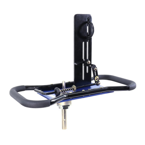 Turn Your Cordless Drill Into A Beast Ice Auger With Drill Plate Pro Power Drive Gear Box, Lightweight And Portable, Works With 18V/20V Drills, Drills 8 And 10 Inch Holes, Quick Setup, Image of Drill Plate Pro Power Drive Gear Box accessory, side view