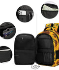 Dense Sunflower Repeat Printed Backpack for Everyday Carry Unisex Large Capacity Daypack with Durable Zipper storage pockets