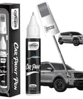 Wolf Gray Touch Up Paint Pen 2 In 1 Car Scratch Remover With Pen Tip And Brush displayed with Kia car models in background