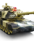 1:28 Scale RC Battle Tank For Kids 6 To 12 Kid Friendly With 2.4GHz Remote, 7 Channel Control, Realistic Lights And Sounds