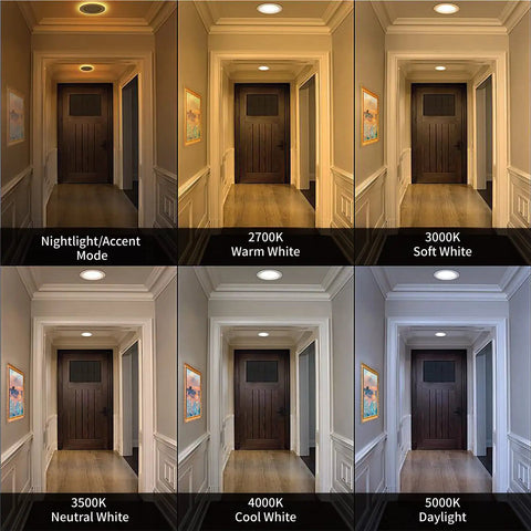 Pack Of Twenty Four 4 Inch 5CCT Led Recessed Ceiling Lights With Soft Amber Night Light IC Rated Trim Kit Easy Power Cycle Controls No Sweat Setup Big Time Brightness For Everyday Home Decor