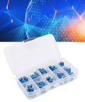 Multiturn Trimmer Potentiometer Kit 50 Piece Assortment With 10 Resistance Values From 100 Ohm To 1 Megaohm In Plastic Storage Case
