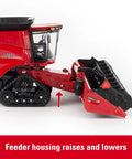 7250 Tracked Diecast Model with dope 12 row corn head 1:64 scale showing feeder housing up and down feature