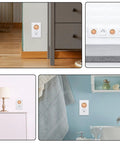 Slick Pine Wood Texture Child Proof Outlet Covers For Wall Sockets installed in a home setting near furniture and decor.