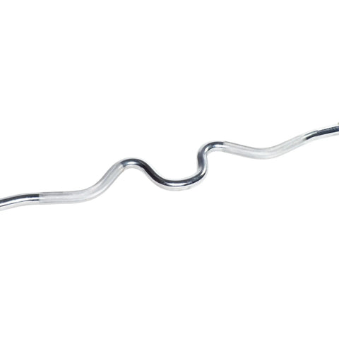 1 Inch Threaded Curl Bar With Collars For Standard Plates, Solid Steel Chrome Finish, Dual Grip Positions To Target Biceps And Triceps