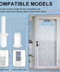 Six Sets Of 1-7/16 Inch Screen And Storm Door Hinge Pin Kit With White Nylon Pins For Croft Storm Doors, with Compatible Models