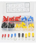 Top Tier 125Pc RV Crimp Terminal Kit With Copper Insulated Connectors, Ring Terminals And Butt Splices For Your Electrical Wiring Projects That Are Super Durable And Easy To Install Anytime.