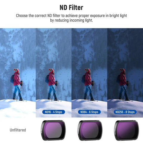 ND Filter Set With 0.75x Wide Angle Lens 108 Degree FOV Includes ND16 ND64 ND256 And CPL For DJI Osmo Pocket 3 And Pocket 4