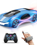 Blue Gesture Sensing RC Car With 2.4GHz Remote And Wrist Control, 360 Degree Spins, Diagonal Slides, LED Lights