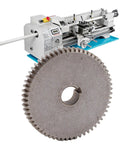Heavy Duty T60 Sixty Tooth Mini Lathe Gear Replacement For Mx-210 Wm-210 8x16 Metal Mill Machine with machinery background.