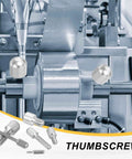 Solid M3 X 10mm Knurled Thumb Screws Pack Of Four crafted from tough 304 stainless steel displayed on machinery for quick adjustments.