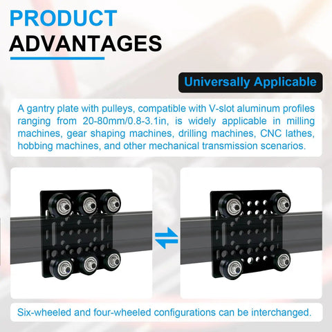 Product advantages of Two Pack 2040 V Slot Gantry Plates Assembled For 2040 V Slot T Slot Aluminum Extrusion 3D Printer Accessories Upgrade
