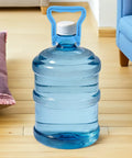 Vicasky Heavy Duty Water Bottle Handle Lifter With Non Slip Grip Works For Buckets And Gallon Jugs Sturdy Pp Utility Carrier with blue jug.