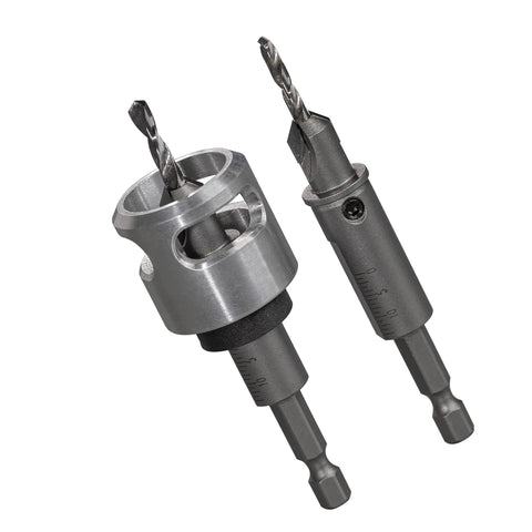 4 Piece Carbide Tipped Countersink Bit Set With 82 Degree Angle And Depth Stop, DIY Friendly Heavy Duty Hex Shank 1/4 Inch Quick Change, 3/8 Inch Countersink Cutter For Wood Plastic Aluminum Nonferrous Metals
