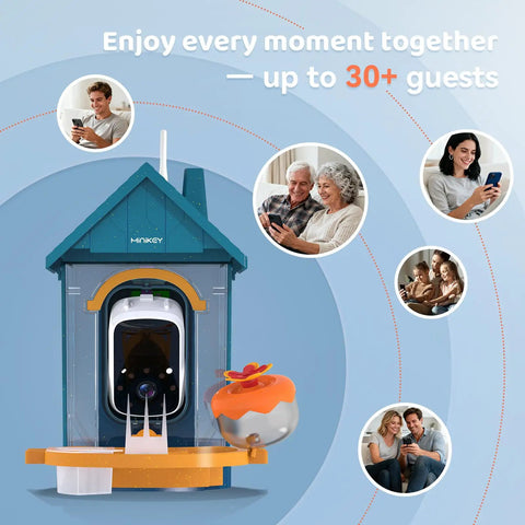 Dope Bird Feeder With Camera Outdoor Birdhouse AI Identifies 11000 Species 3K HD Quality And Arrival Alerts Solar Powered Three Panels Great Gift For Bird Lovers Mom Dad in use
