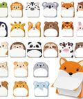Dope 24 Pack Cartoon Animal Sticky Notes Set With 1152 Sheets, featuring fox design, cute memo pads for office, school, gifts, decor