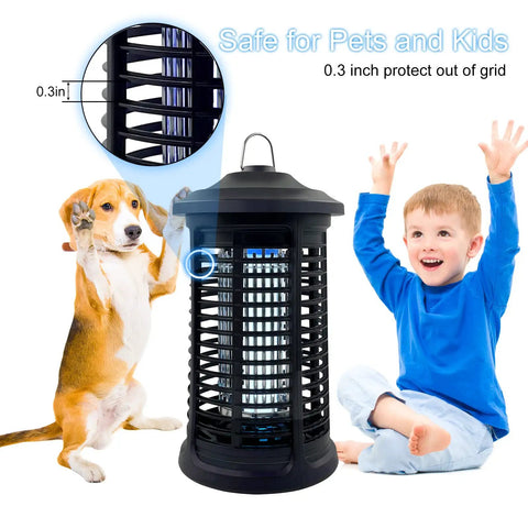 Heavy Duty 4200V Electric Bug Zapper Indoor Outdoor Use Waterproof Mosquito Fly Trap No More Bugs Camping 15W UV Tube