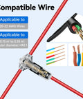3 Way T Tap Wire Connectors For 18 22 AWG Wires Solderless No Stripping Quick Splice For Automotive LED Strip Audio And Speaker Wiring