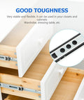 17mm Wide Two Way Drawer Slide Rail 342mm Length, Cabinet Miniature Steel Ball Bearing Slides, installed on wooden drawers