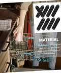 High Grade Black Plastic Dishwasher Rack End Caps 3mm 200 Piece Collection For Nail It Snap On Fixes and No Sweat Daily Washing Routines In Your Sweeter Kitchen Setup Right Now, shown in use.