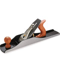 Professional Number 6 Smoothing Bench Plane Crafted From Solid Cast Iron With Precision Machined Frog And Ergonomic Bubinga Handle, side view.