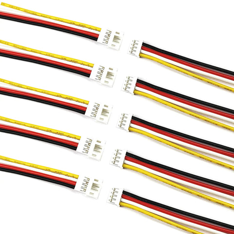 Mini Micro PH2.0mm 4Pin Connector Kit With 10cm 22AWG Soft Silicone Wire, Includes Male And Female Plugs, Ideal For LED Light Strips